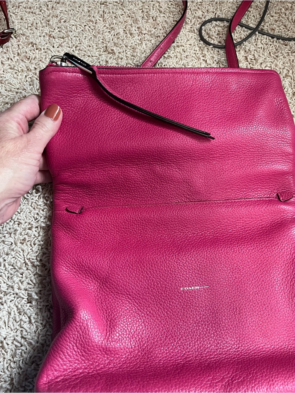 Coach Pink Leather Crossbody Bag - Picture 4 of 13